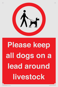 Please keep all dogs on a lead around livestock